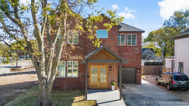 view of front facade with a garage