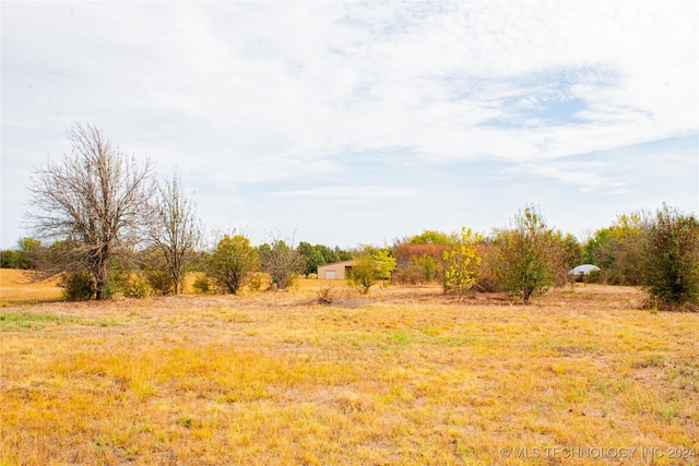 view of yard with a rural view