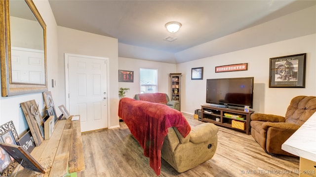 living room featuring hardwood / wood-style floors