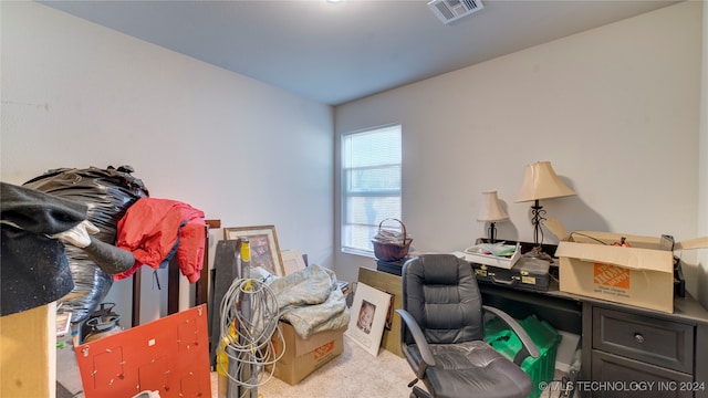 view of carpeted office