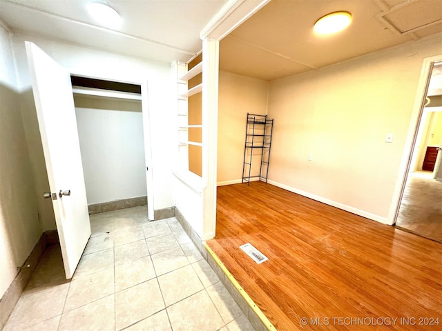 hall featuring hardwood / wood-style flooring