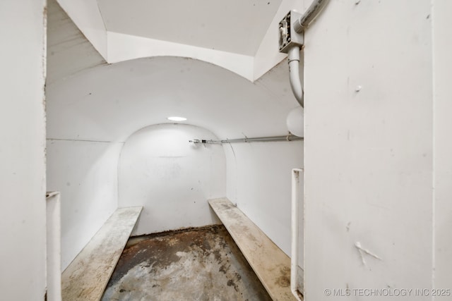 bathroom with concrete floors