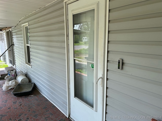 view of doorway to property