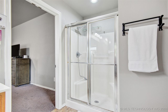 bathroom with walk in shower