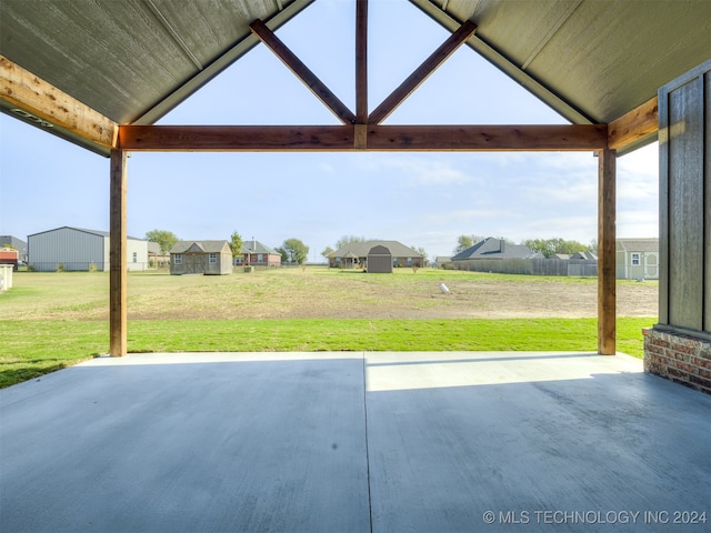 view of patio with a residential view