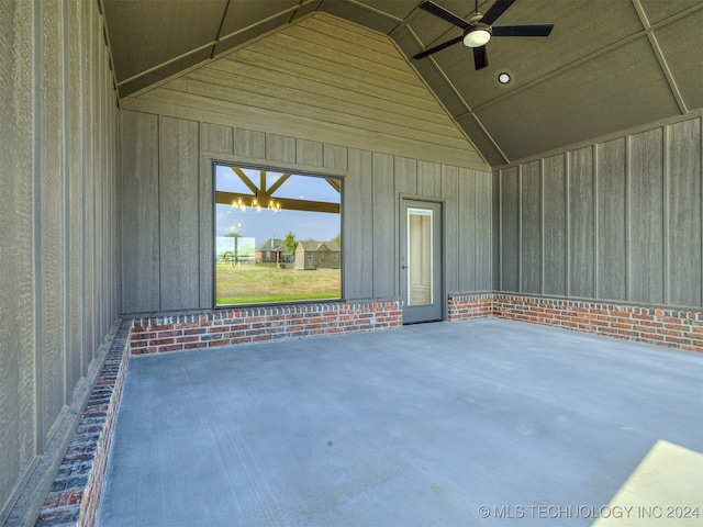 view of patio / terrace with ceiling fan