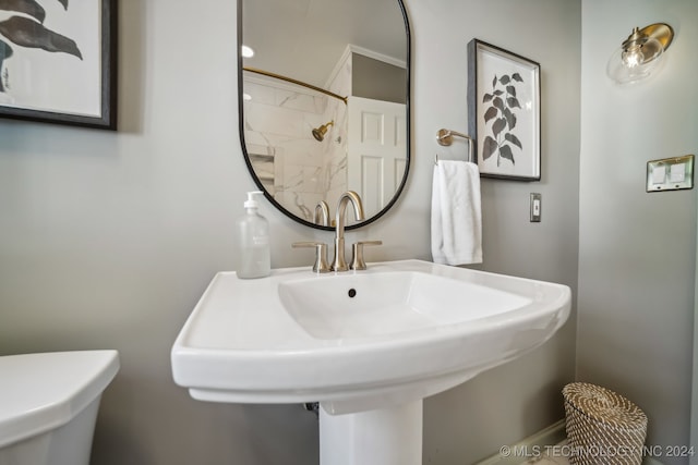 bathroom featuring toilet and sink