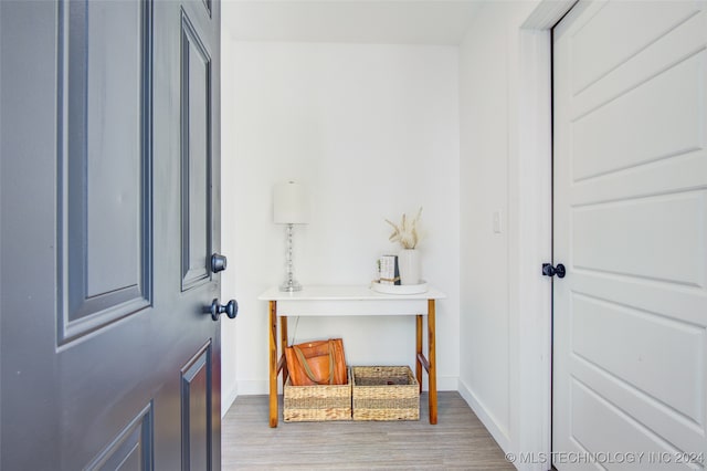 entryway featuring light hardwood / wood-style floors