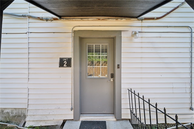 view of doorway to property