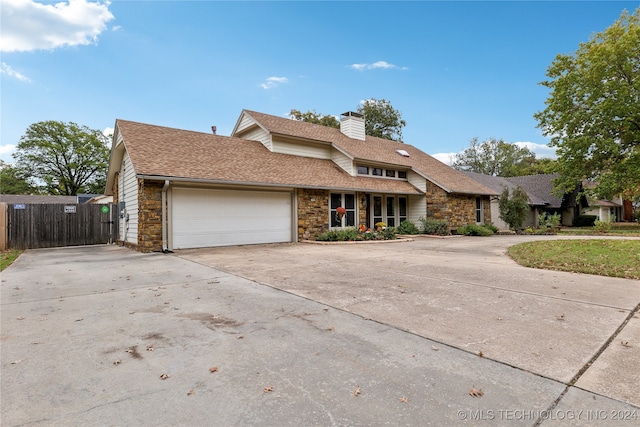 view of property featuring a garage