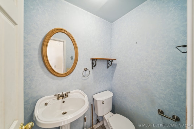 bathroom with sink and toilet