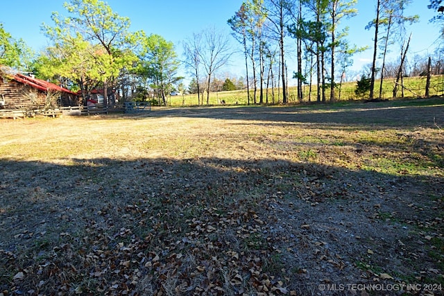 view of yard featuring a rural view