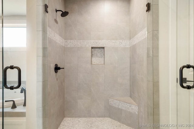 bathroom with walk in shower