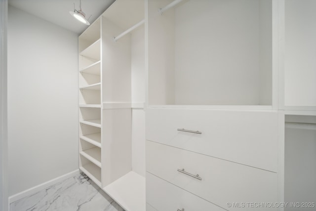 view of walk in closet