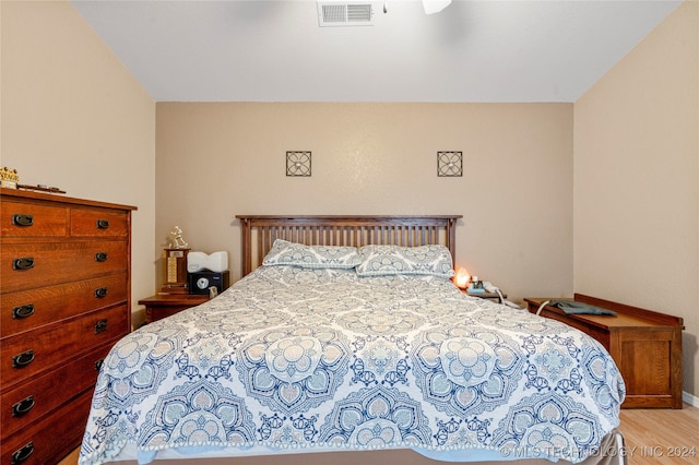 bedroom featuring light hardwood / wood-style flooring