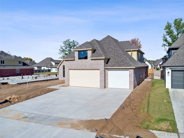 view of front facade with a garage