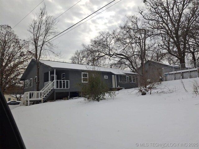 400 Tulsa Ave, Spavinaw, OK 74366 - view of snow covered property