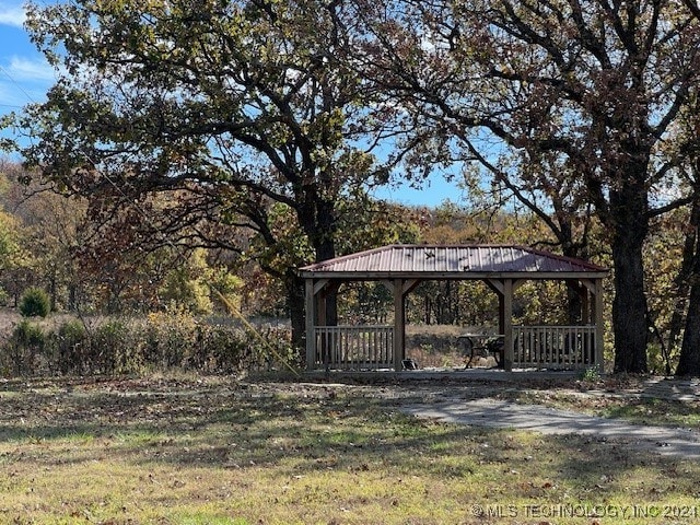 view of property's community with a gazebo