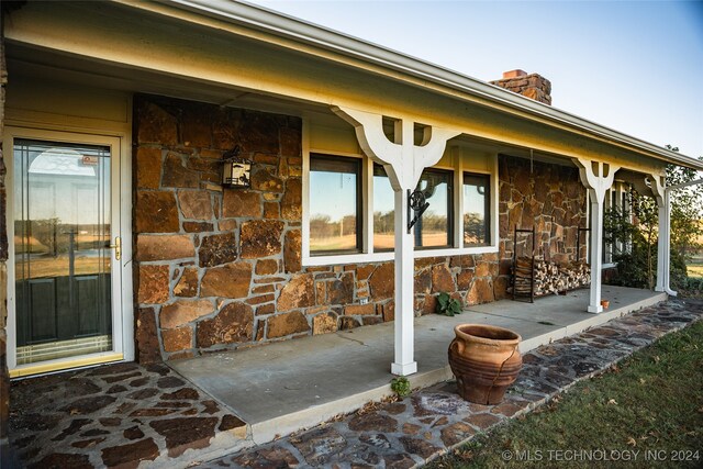 view of patio / terrace with a porch