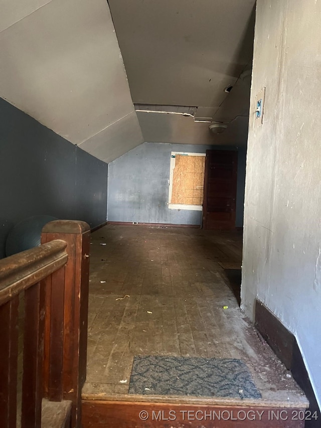 bonus room with lofted ceiling