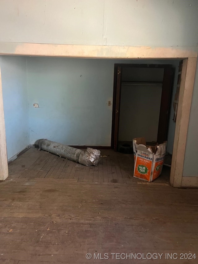 interior space with wood-type flooring