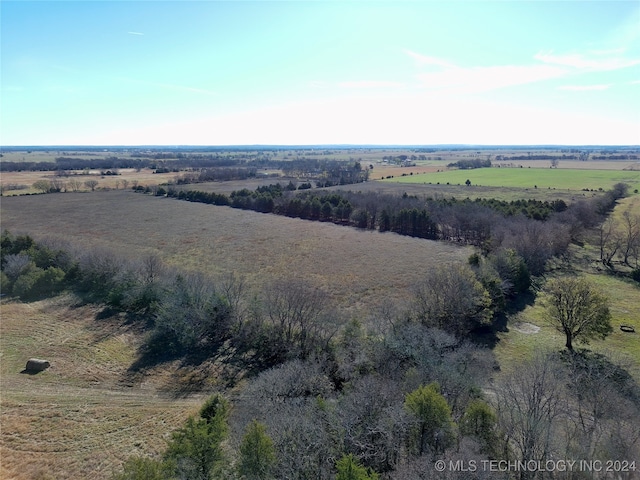 aerial view with a rural view