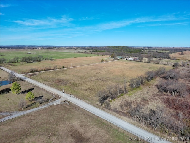 drone / aerial view with a rural view