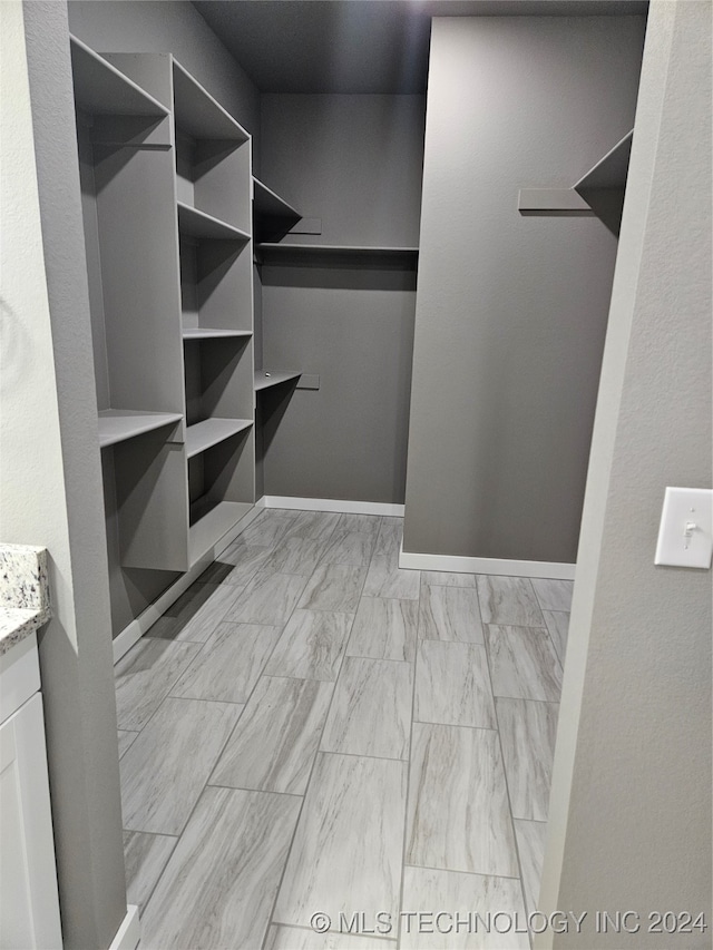 view of walk in closet