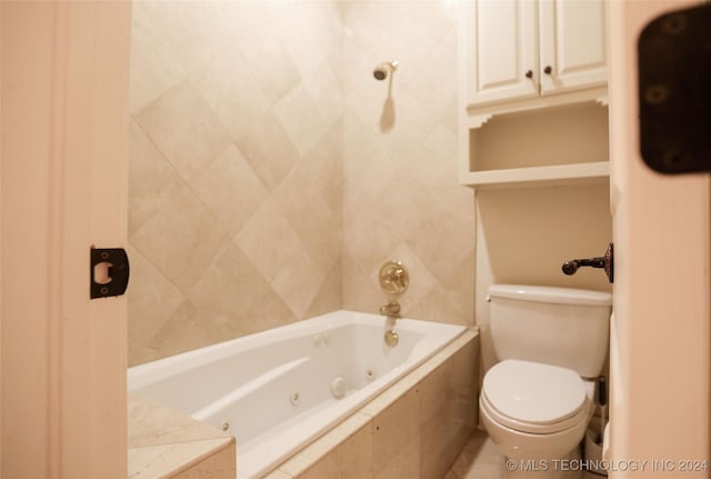 8403 S Allegheny Ave, Tulsa, OK 74137 - full bathroom with toilet and a combined bath / shower with jetted tub