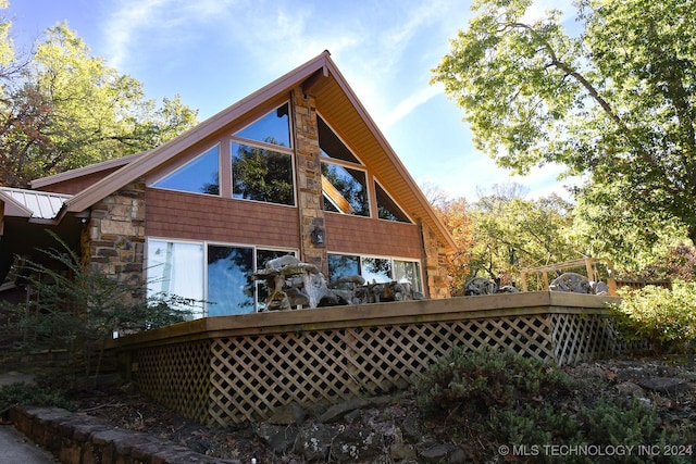 view of rear view of property