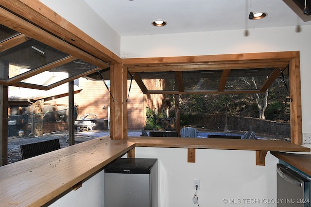 view of patio / terrace with an outdoor bar