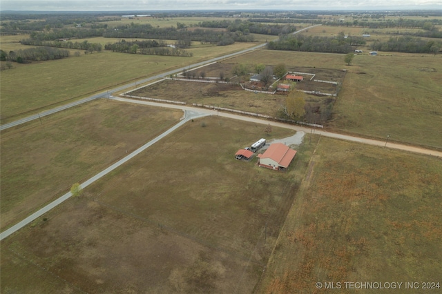 drone / aerial view featuring a rural view