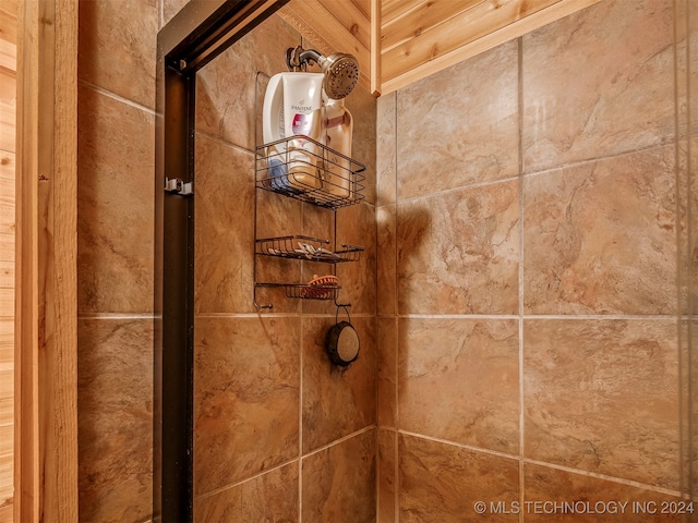 details with tiled shower