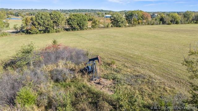 aerial view with a rural view