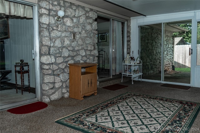 living room featuring carpet flooring