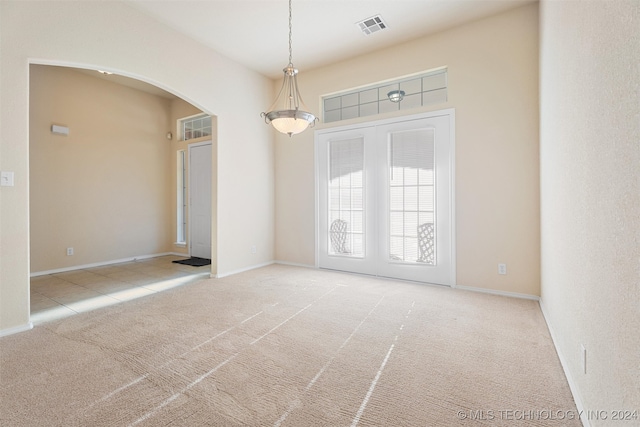 view of carpeted empty room