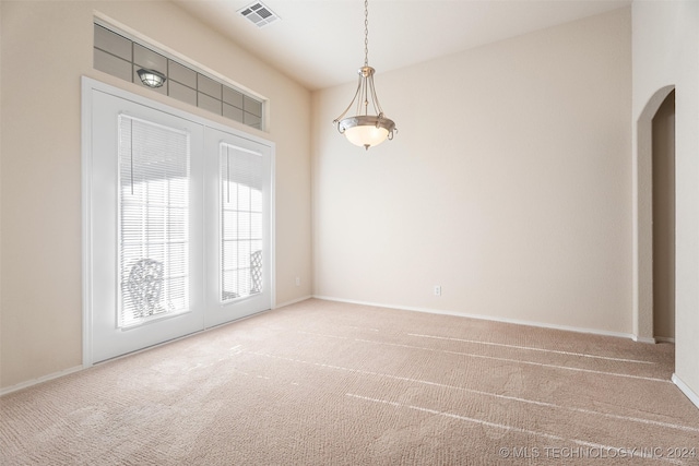 view of carpeted empty room