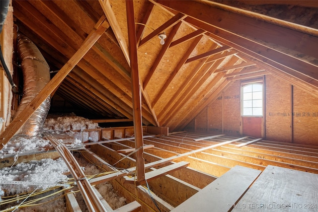 view of attic