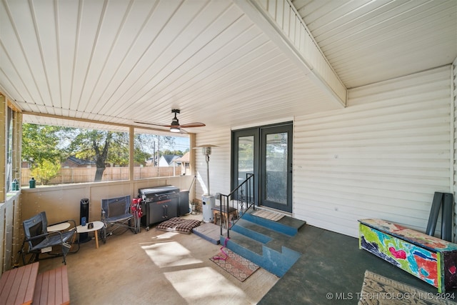 view of sunroom