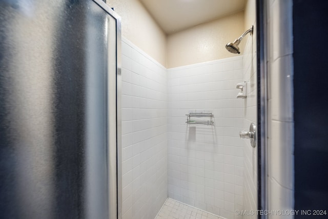 bathroom featuring walk in shower