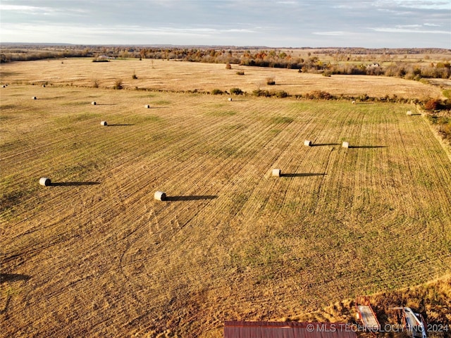 bird's eye view with a rural view