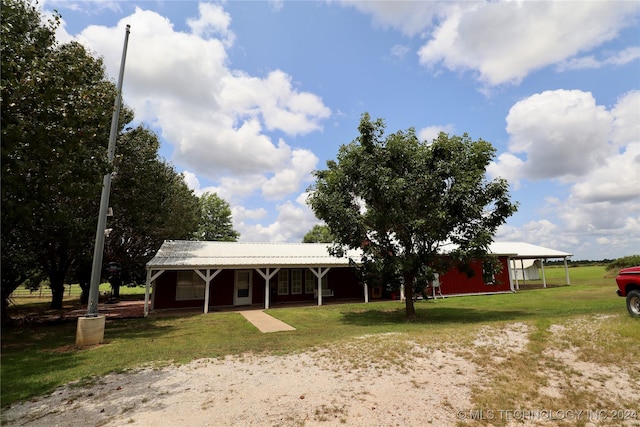 3998 E 173rd St S, Warner, OK 74469 - exterior space with a lawn