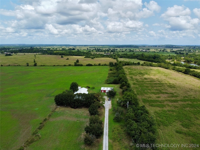 aerial view with a rural view