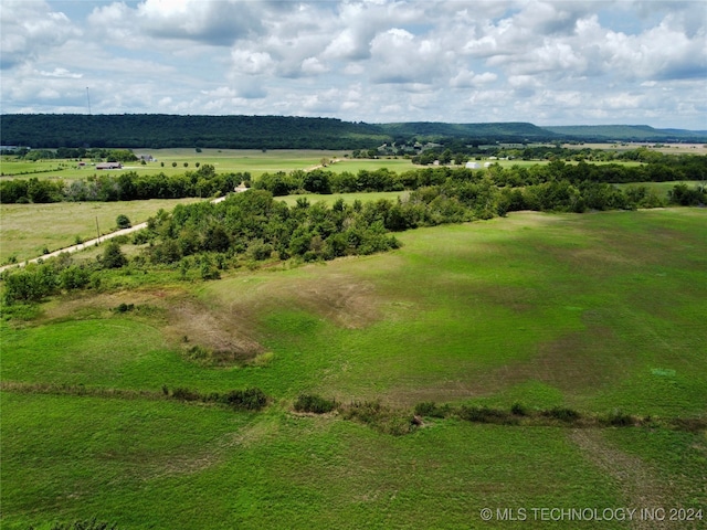 drone / aerial view with a rural view