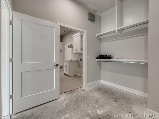 view of walk in closet