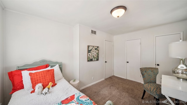 bedroom with carpet flooring