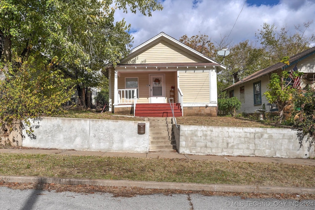 bungalow-style house with a porch