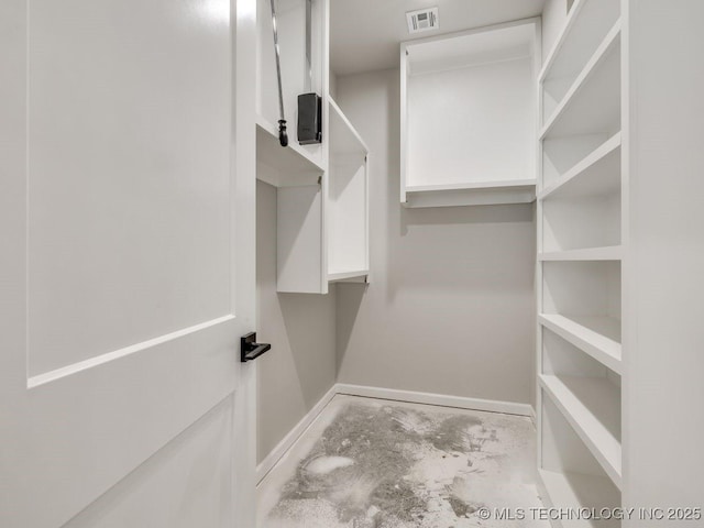 view of walk in closet