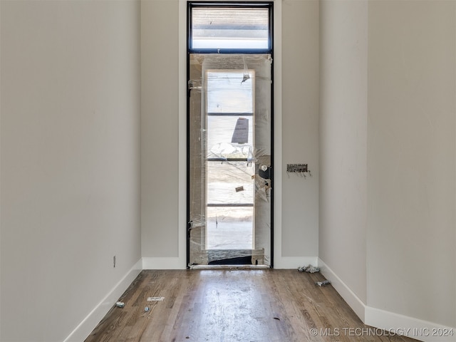 entryway featuring hardwood / wood-style floors