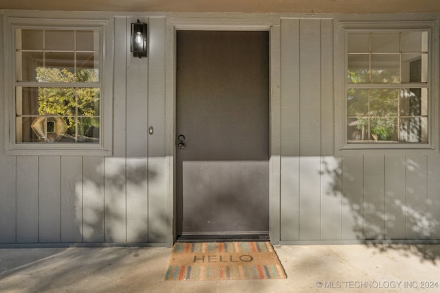 view of doorway to property